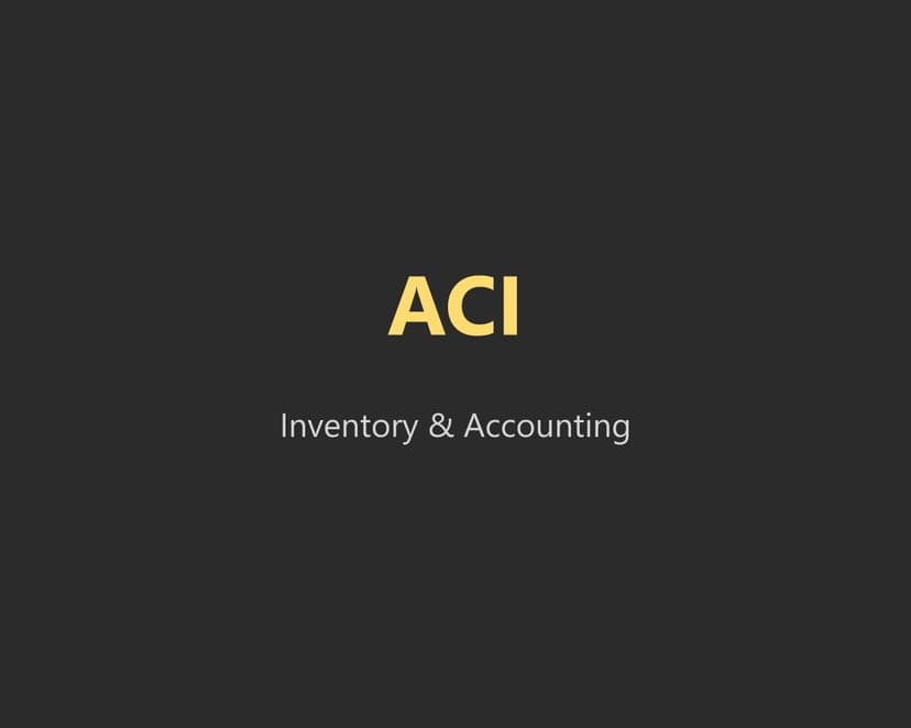 ACI Inventory & Accounting System