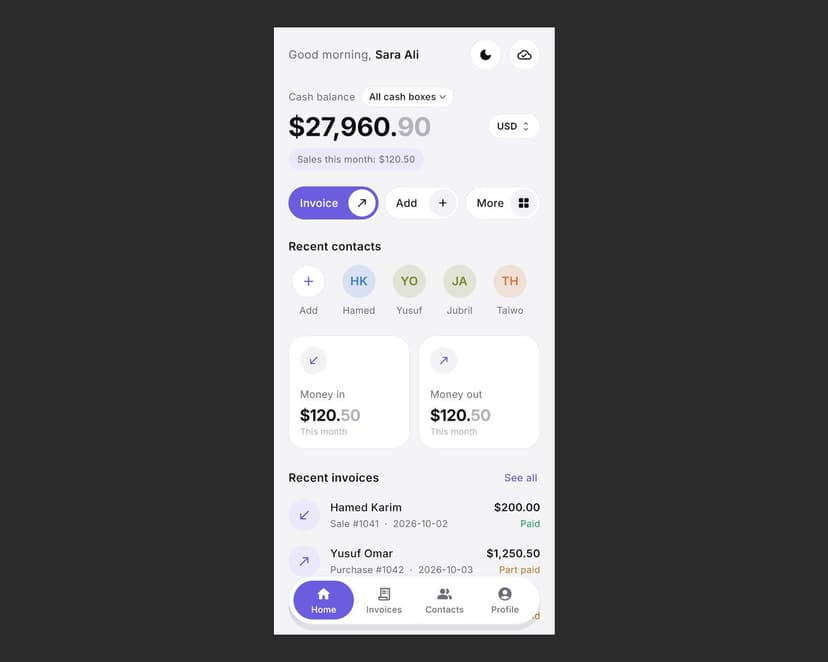 Accounting ERP Mobile App